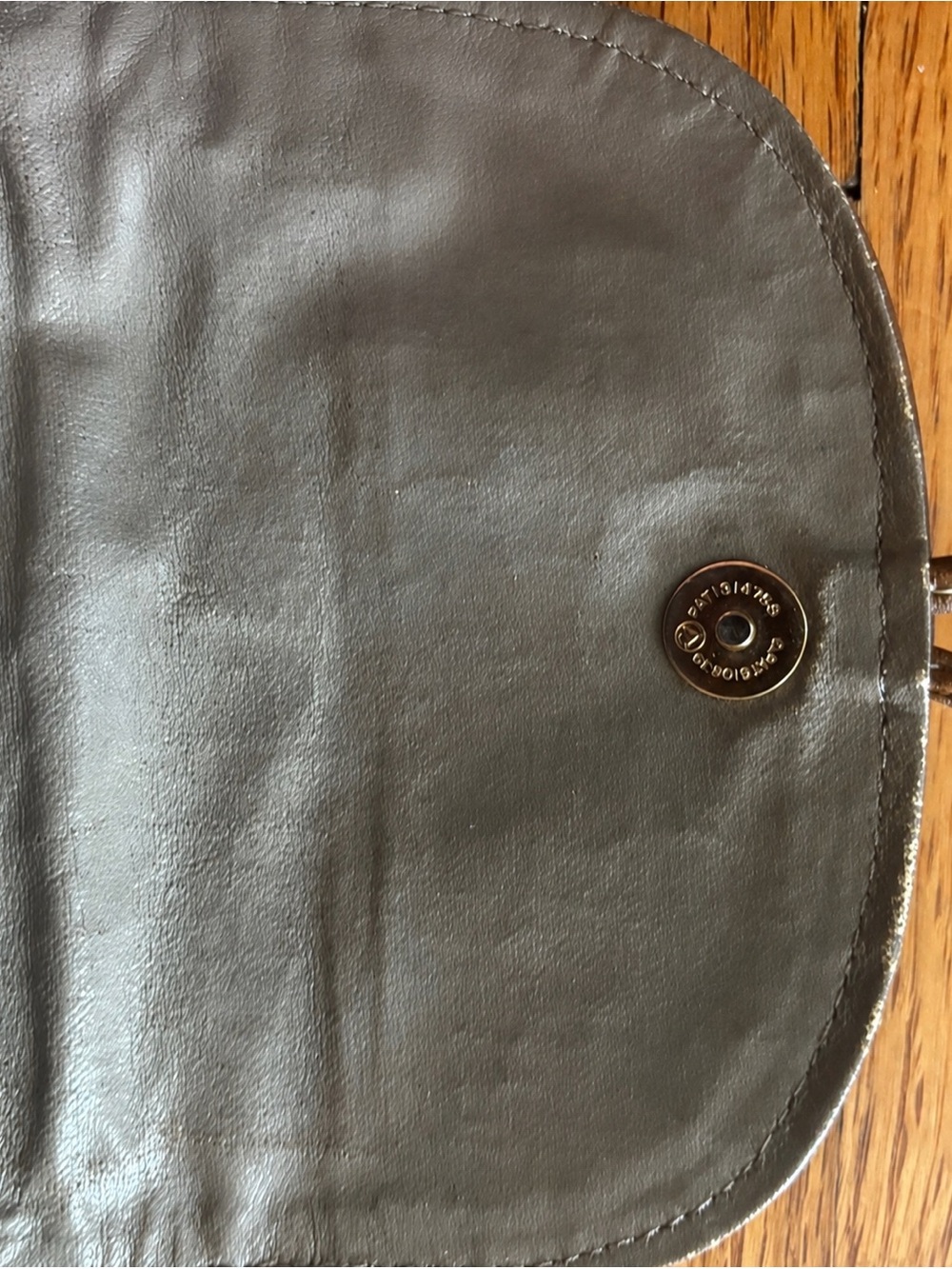 Vintage Liz Claiborne Leather Crossbody Bag Brown Taupe 90s Mini Purse - Picture 6 of 8